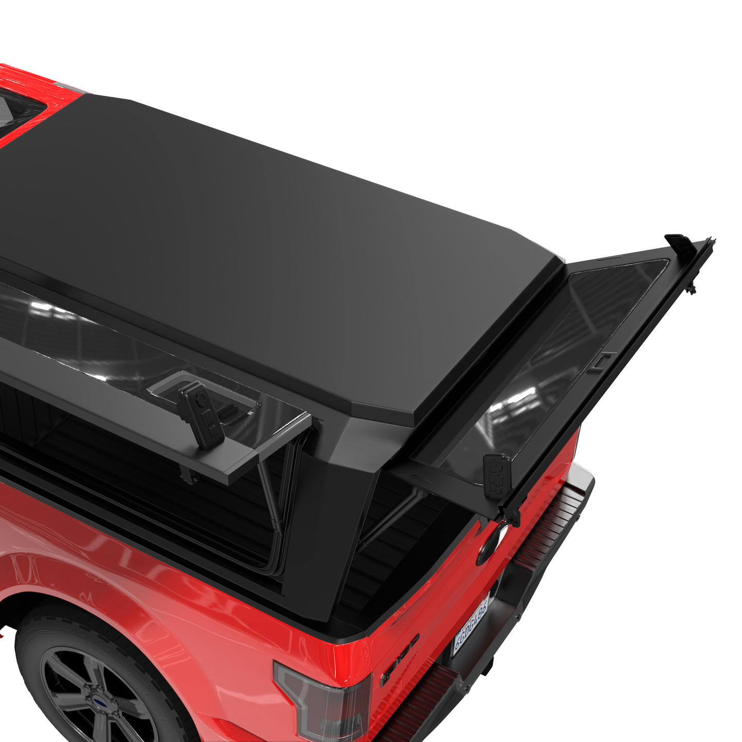 Aluminum Truck Bed Cap With Windows for Ford F-150 (2015+) | 5.5' Bed