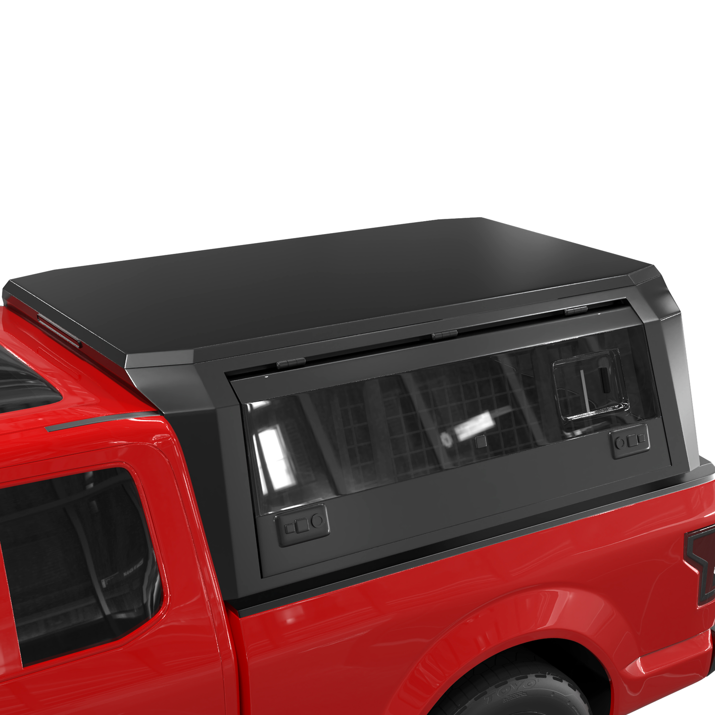 Aluminum Truck Bed Cap With Windows for Ford F-150 (2015+) | 5.5' Bed