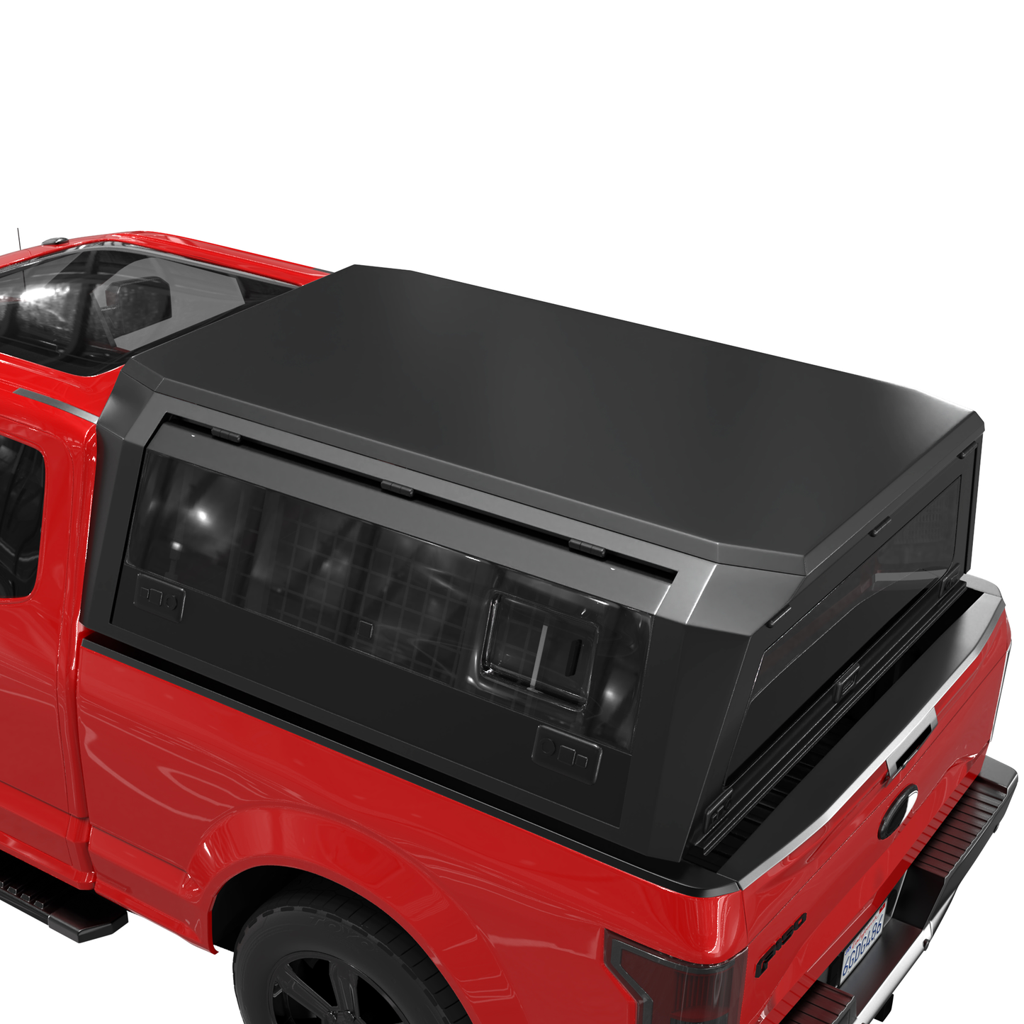 Aluminum Truck Bed Cap With Windows for Ford F-150 (2015+) | 5.5' Bed