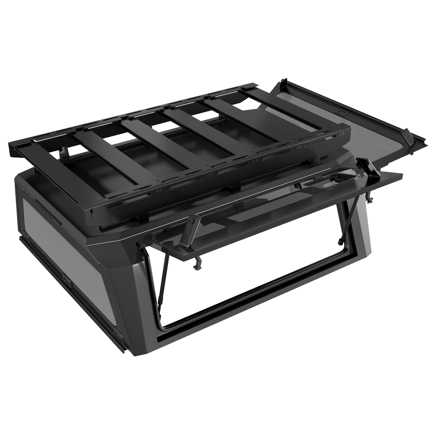 Aluminum Truck Bed Cap With Windows for Ford F-150 (2015+) | 5.5' Bed