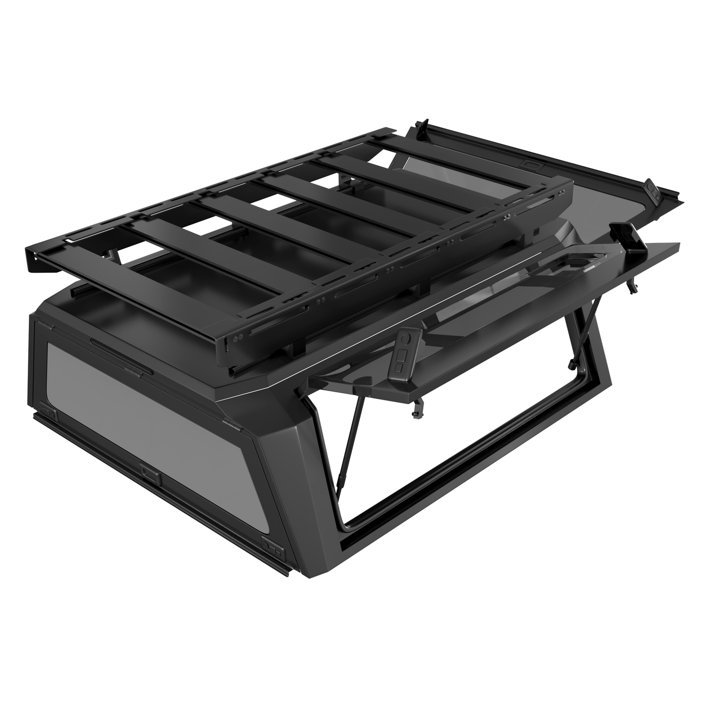 Aluminum Truck Bed Cap With Windows for Ford F-150 (2015+) | 5.5' Bed