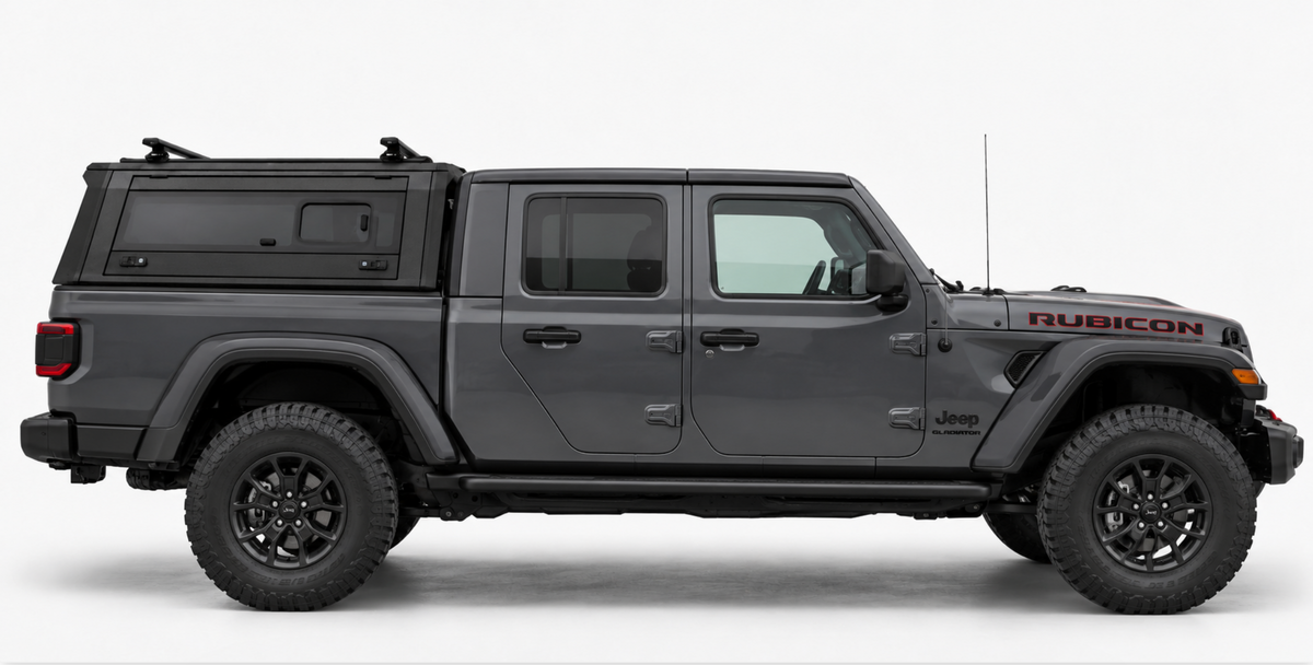 Truck Bed Cap With Windows for Jeep Gladiator (2020+) | 5' Bed