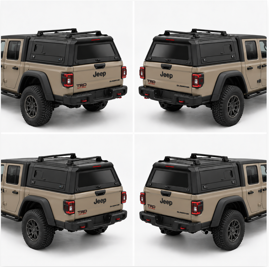 Truck Bed Cap With Windows for Jeep Gladiator (2020+) | 5' Bed
