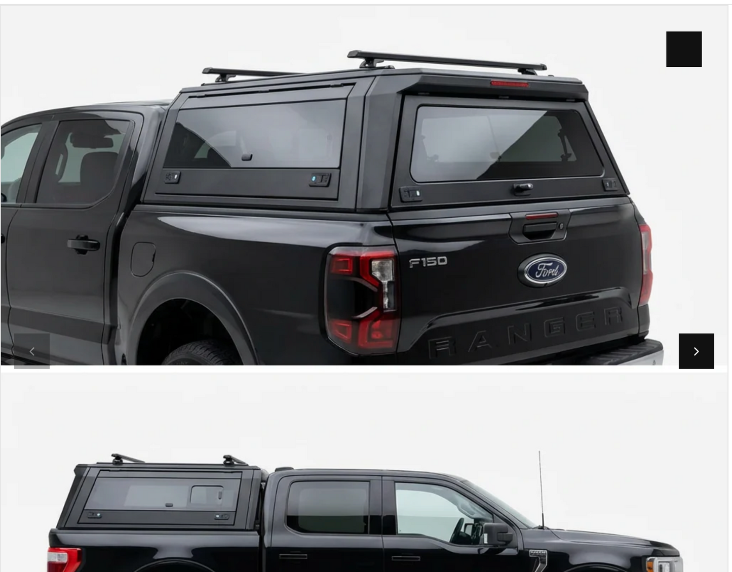 Aluminum Truck Bed Cap With Windows for Ford F-150 (2015+) | 5.5', 6.5' Bed