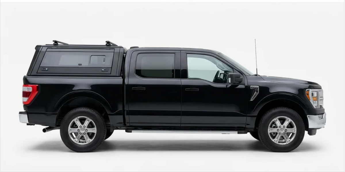 Aluminum Truck Bed Cap With Windows for Ford F-150 (2015+) | 5.5', 6.5' Bed