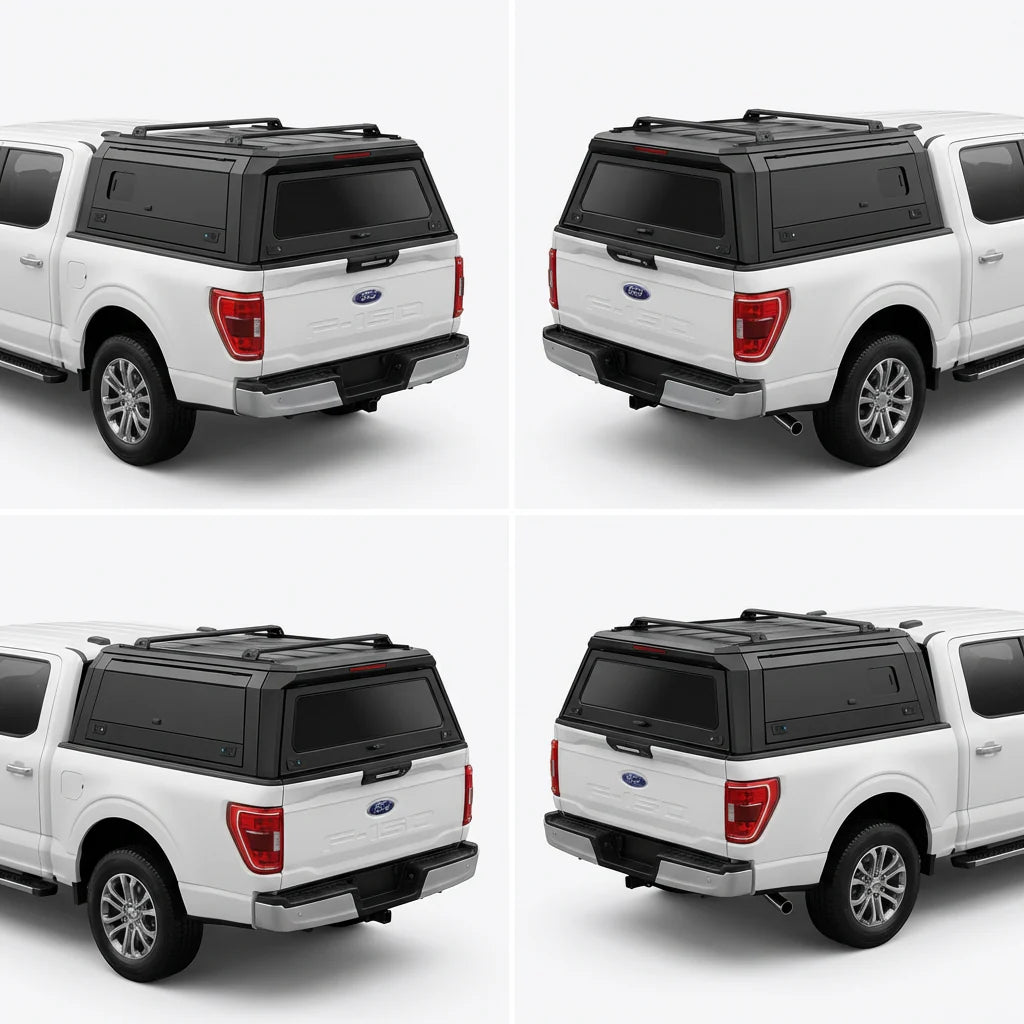Aluminum Truck Bed Cap With Windows for Ford F-150 (2015+) | 5.5', 6.5' Bed